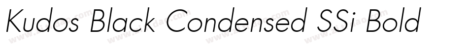Kudos Black Condensed SSi Bold Condensed Italic字体转换